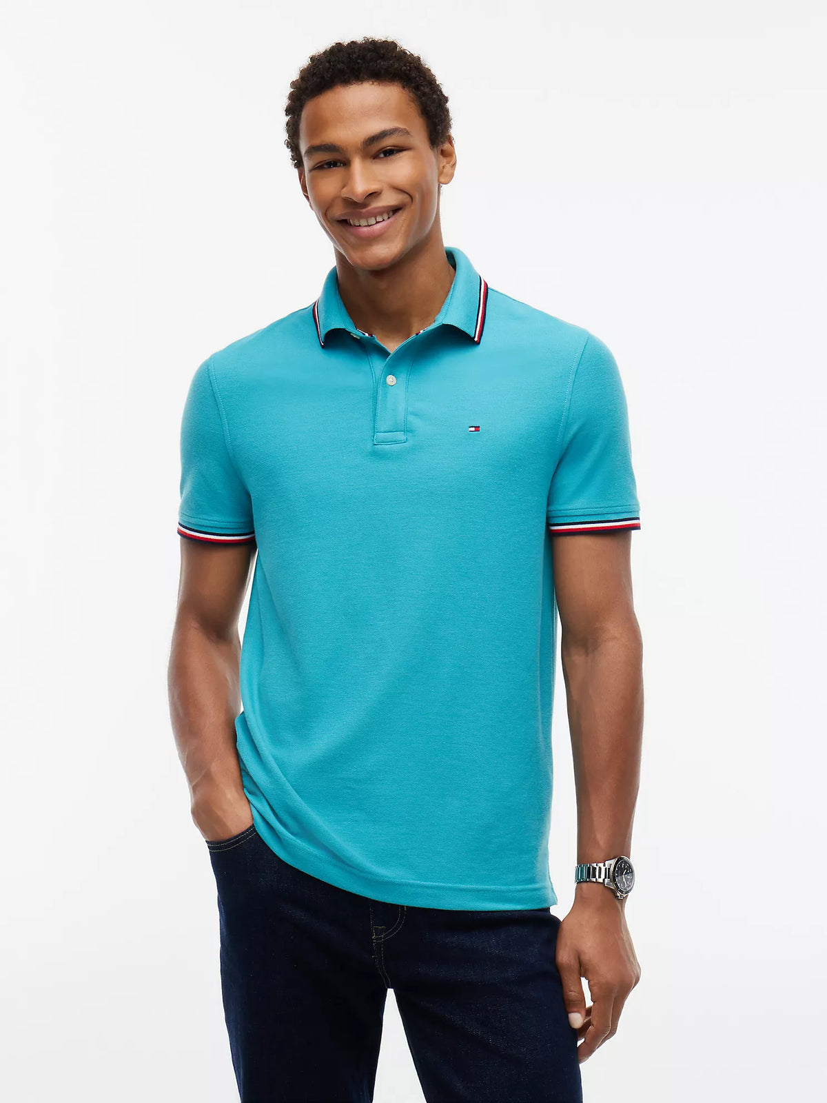 Polo Tommy Wicking de corte regular