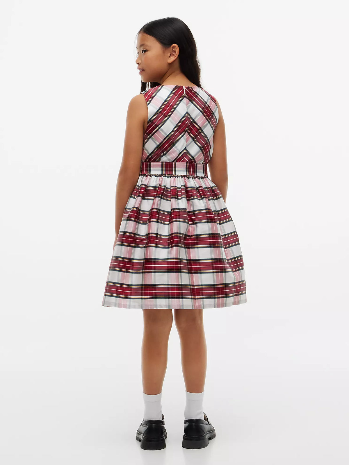 Vestido infantil sin mangas a cuadros