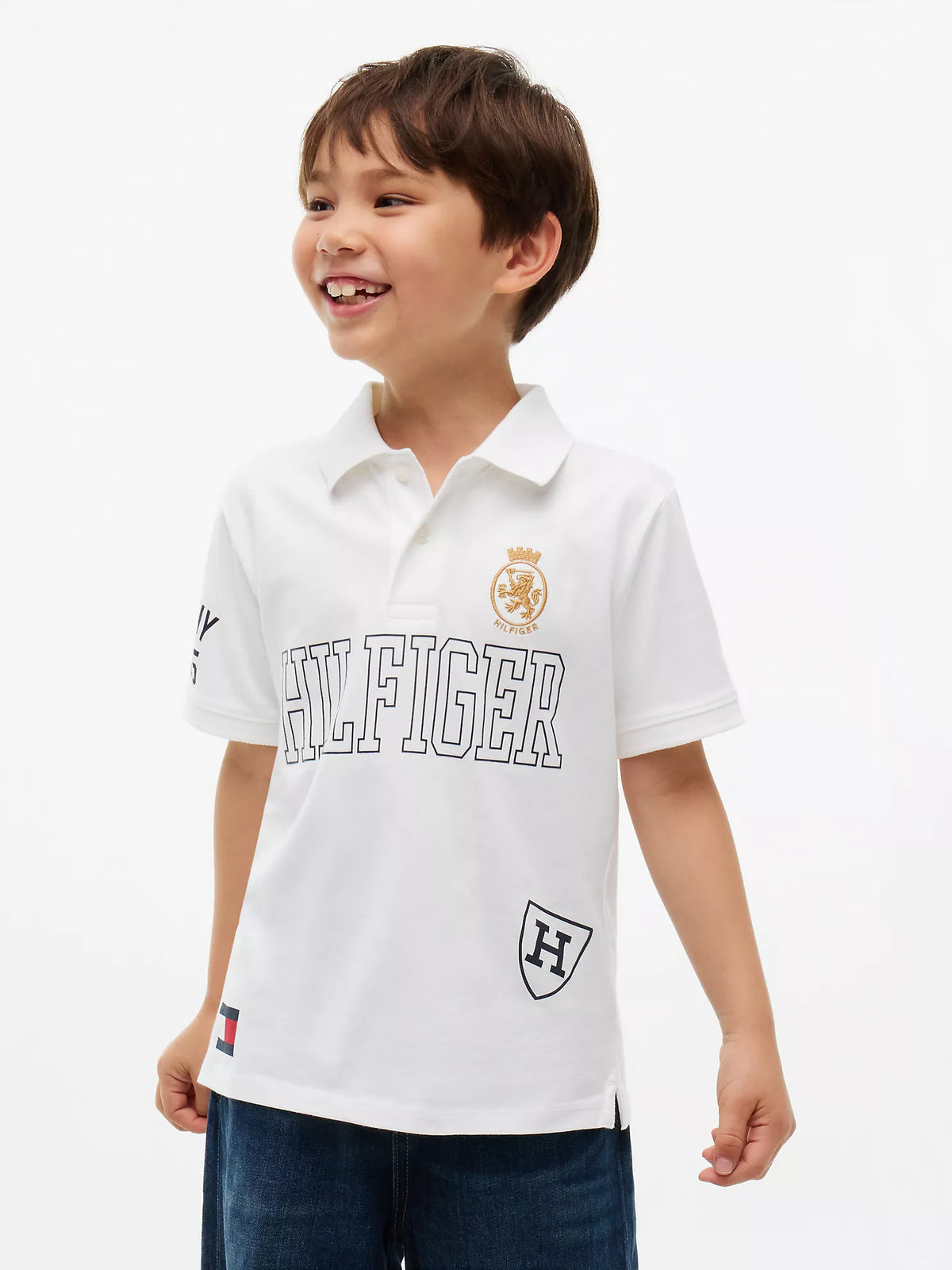 Polo infantil con logo de Hilfiger