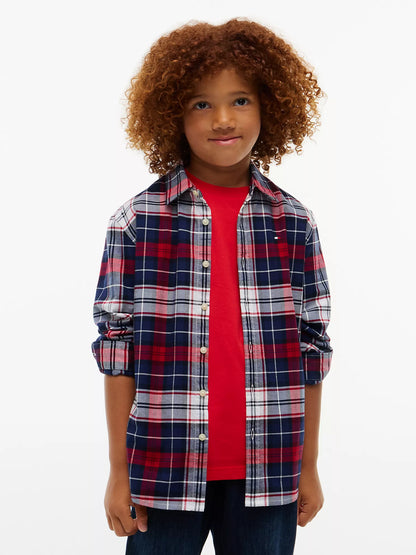 Camisa Oxford elástica a cuadros