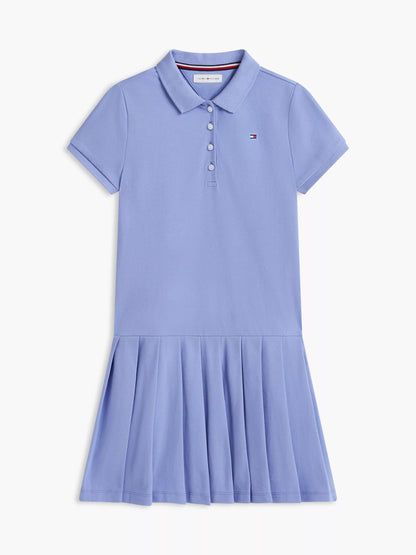 Vestido polo elástico plisado