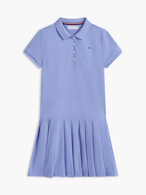 Vestido polo elástico plisado