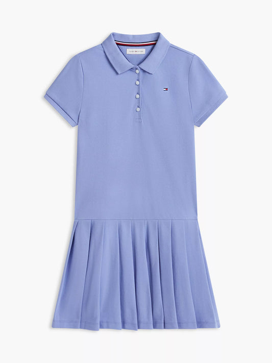 Vestido polo elástico plisado