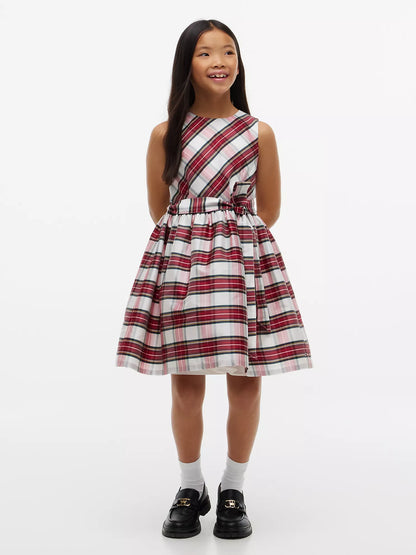 Vestido infantil sin mangas a cuadros