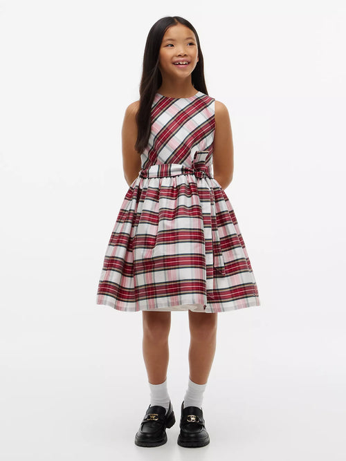 Vestido infantil sin mangas a cuadros