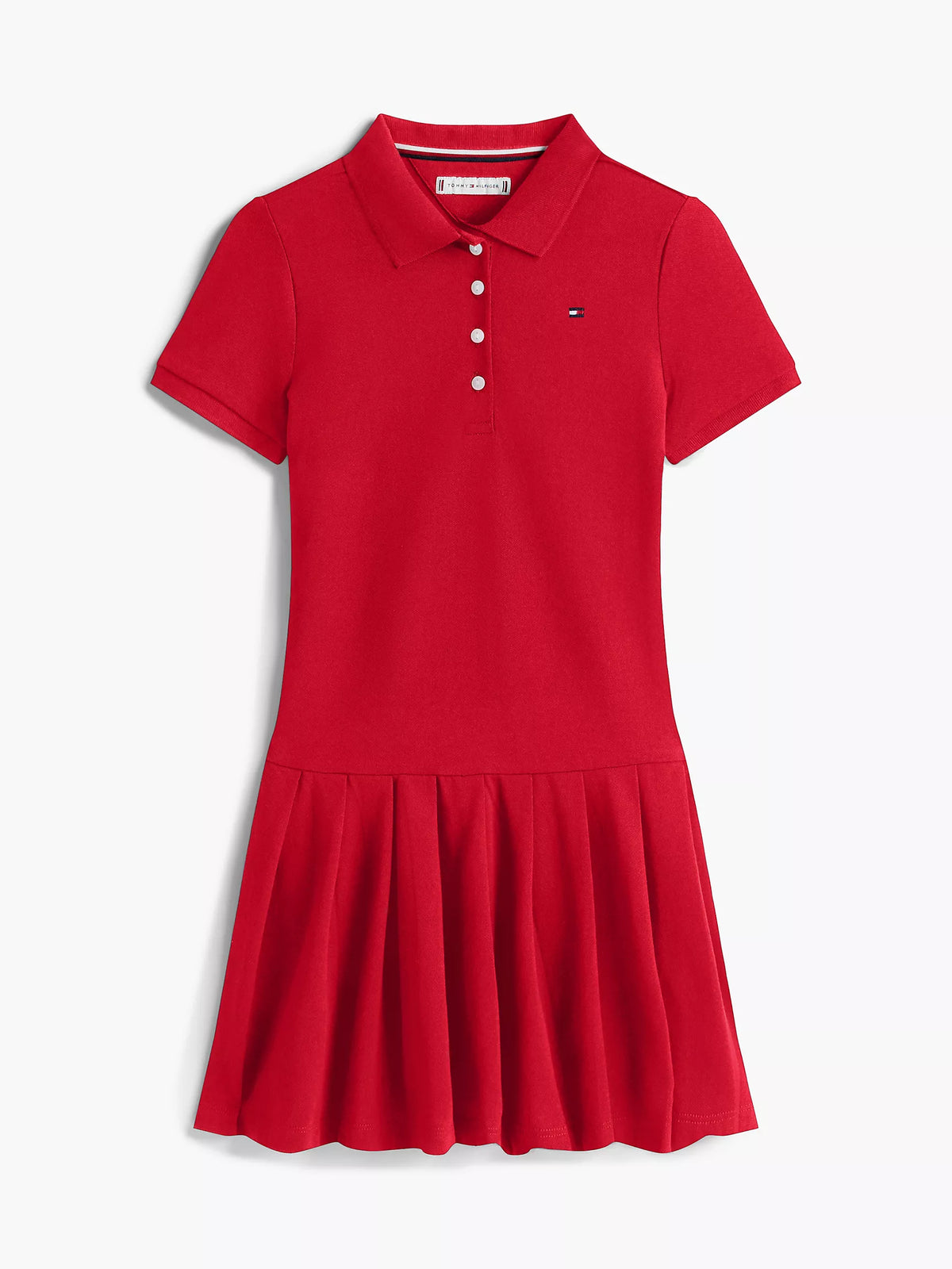 Vestido polo elástico plisado