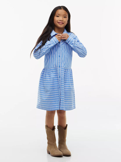 Vestido camisero de rayas