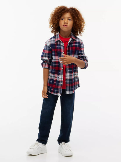 Camisa Oxford elástica a cuadros