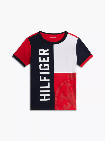 Camiseta infantil Hilfiger con bloques de color