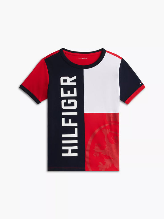 Camiseta infantil Hilfiger con bloques de color