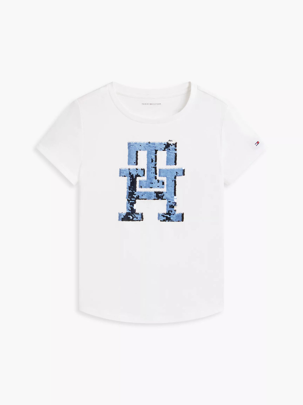 Camiseta infantil con monograma y lentejuelas reversibles
