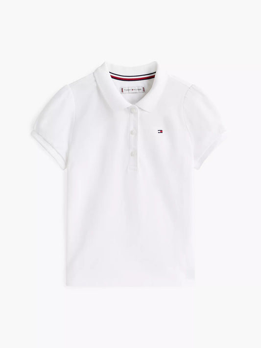 Polo elástico de manga abullonada
