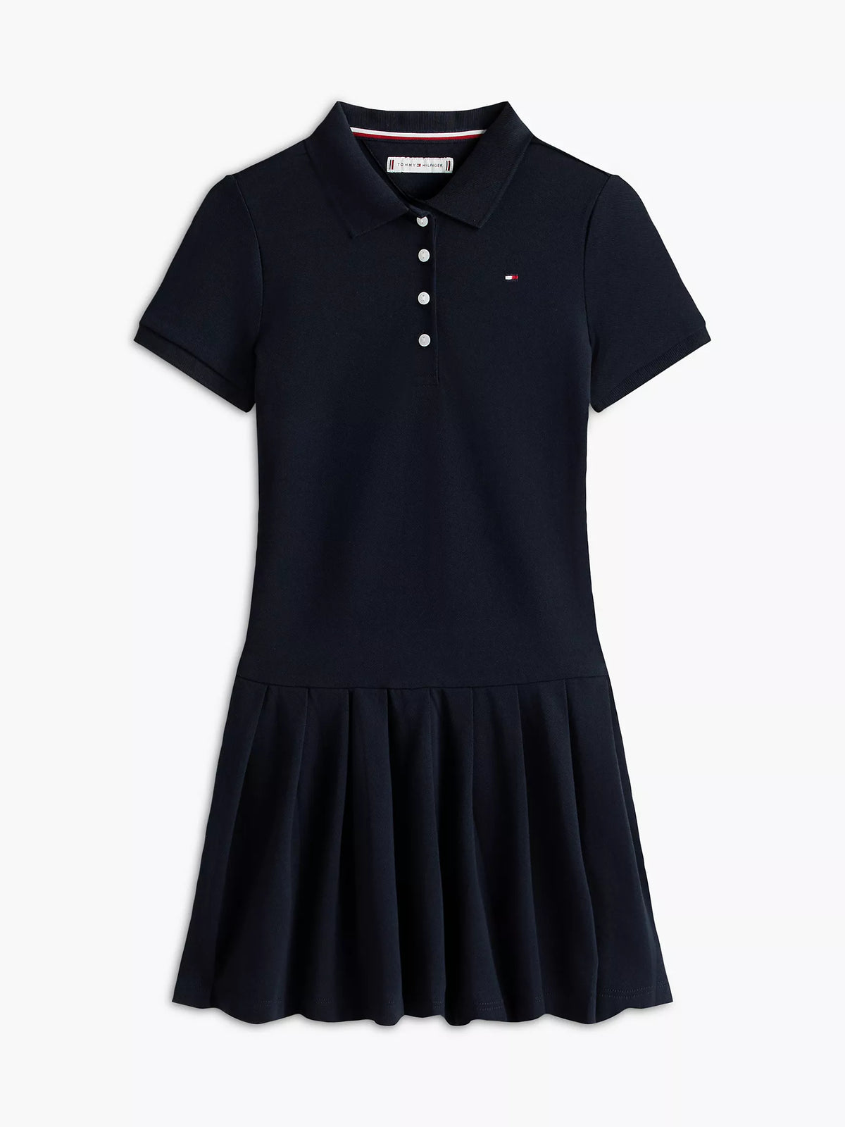 Vestido polo elástico plisado