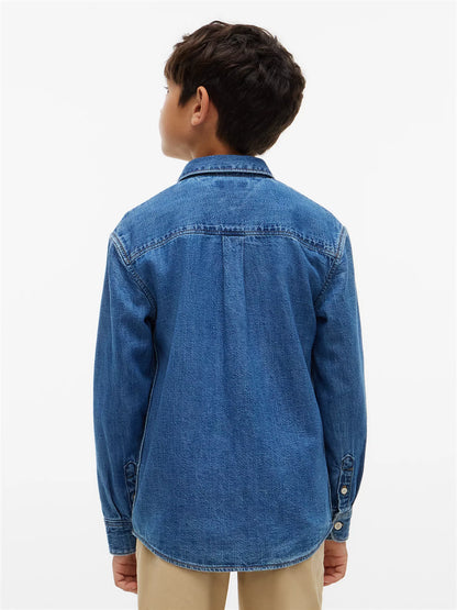 Camisa vaquera infantil con el logo de Tommy NYC