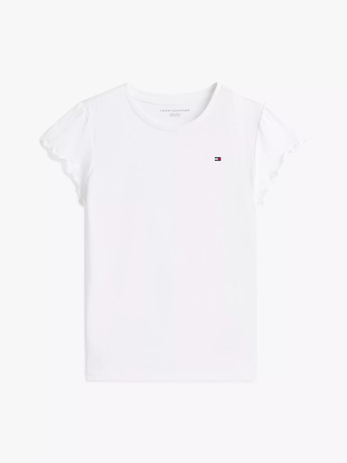 Camiseta infantil con mangas ribeteadas de lechuga