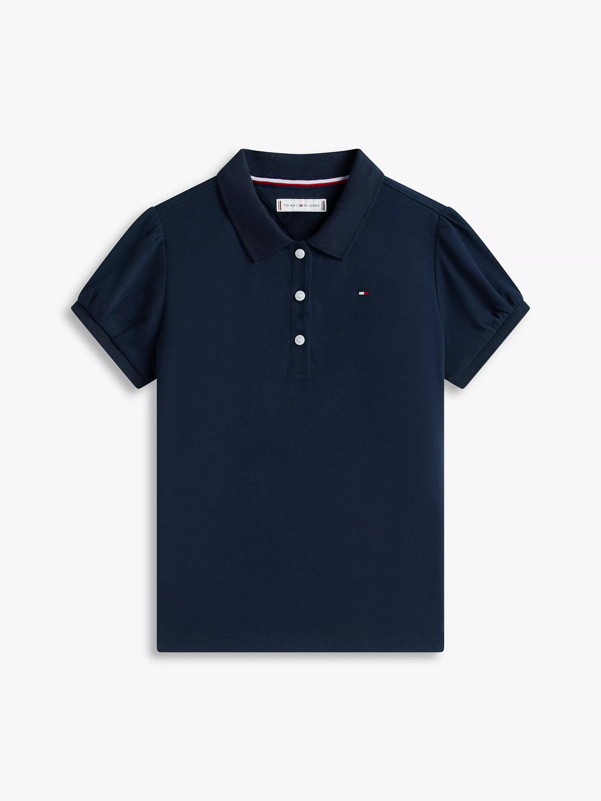 Polo elástico de manga abullonada