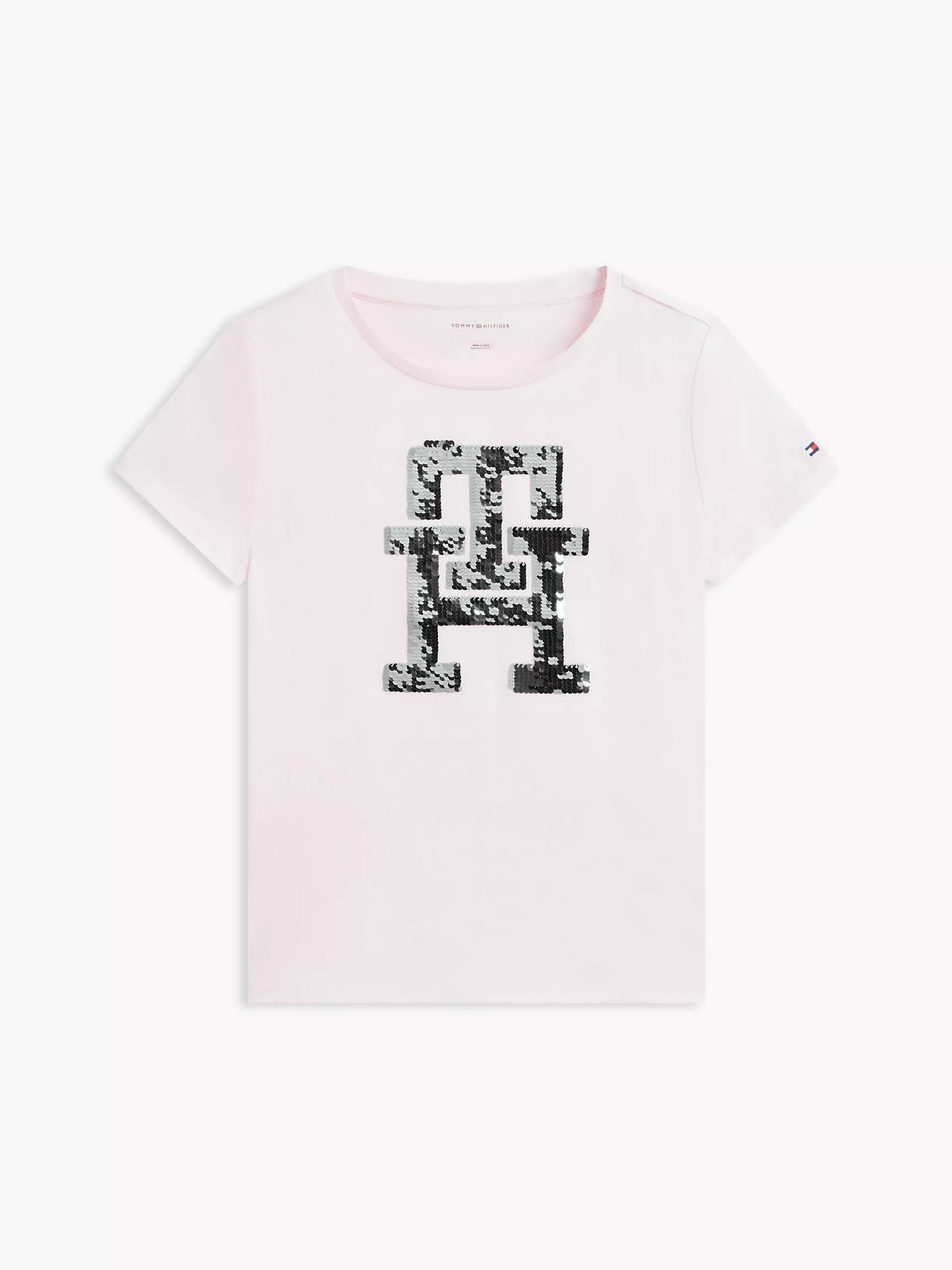 Camiseta infantil con monograma y lentejuelas reversibles