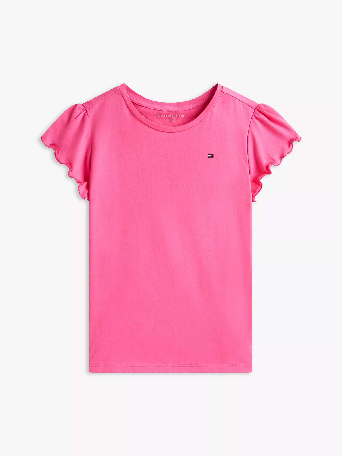 Camiseta infantil con mangas ribeteadas de lechuga