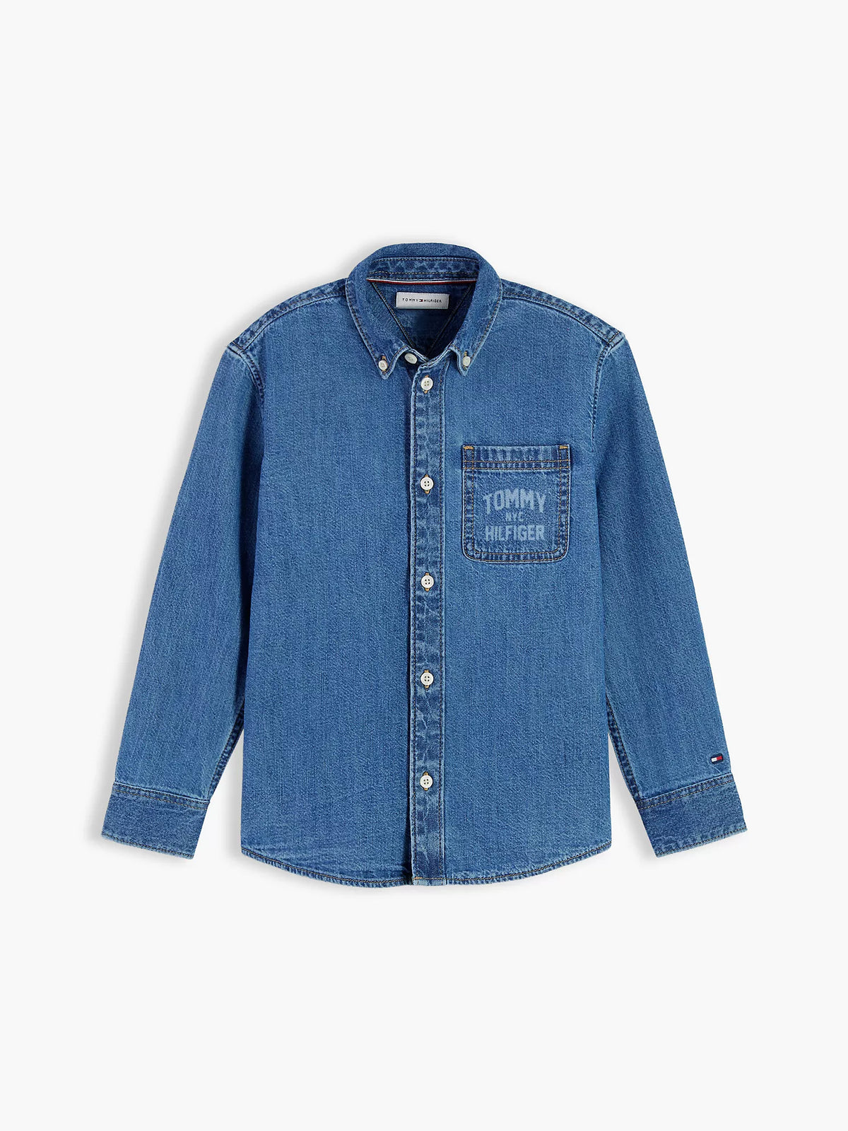 Camisa vaquera infantil con el logo de Tommy NYC