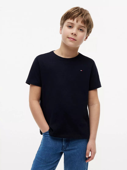 Camiseta infantil de cuello redondo para uso diario