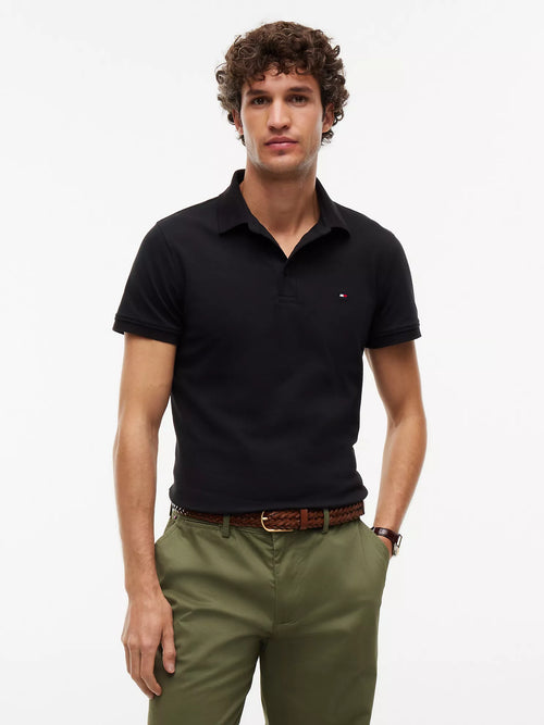 Polo de piqué elástico de corte ajustado