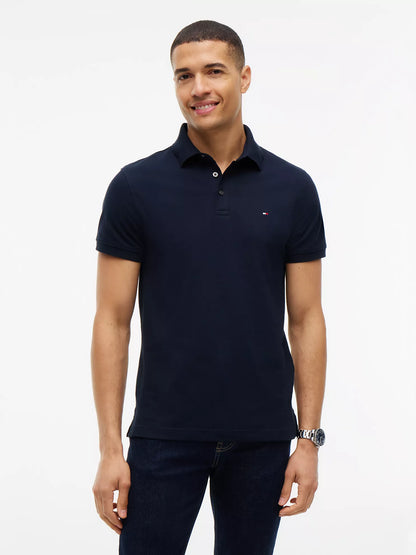 Polo de piqué elástico de corte ajustado