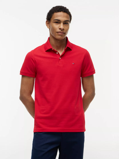 Polo de piqué elástico de corte ajustado