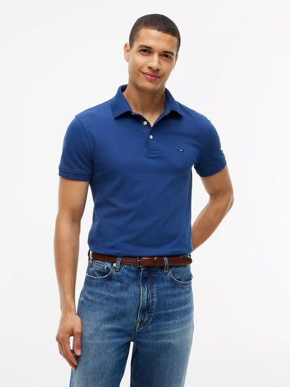 Polo de piqué elástico de corte ajustado