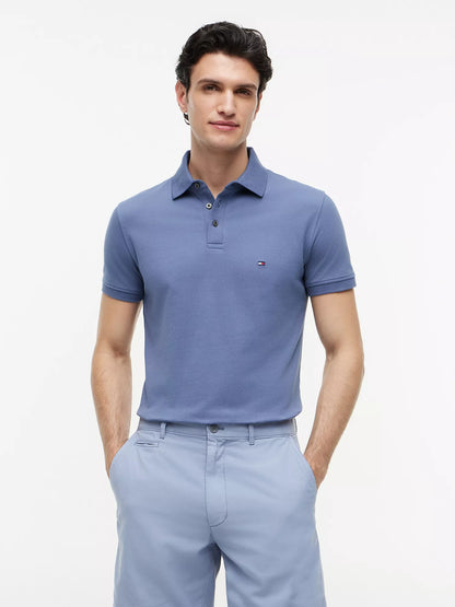 Polo de piqué elástico de corte ajustado
