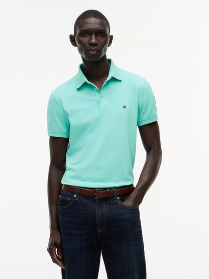 Polo de piqué elástico de corte ajustado