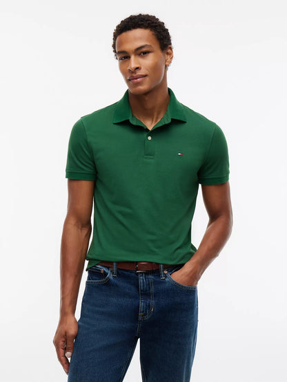 Polo de piqué elástico de corte ajustado