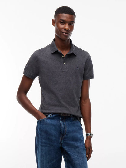 Polo de piqué elástico de corte ajustado