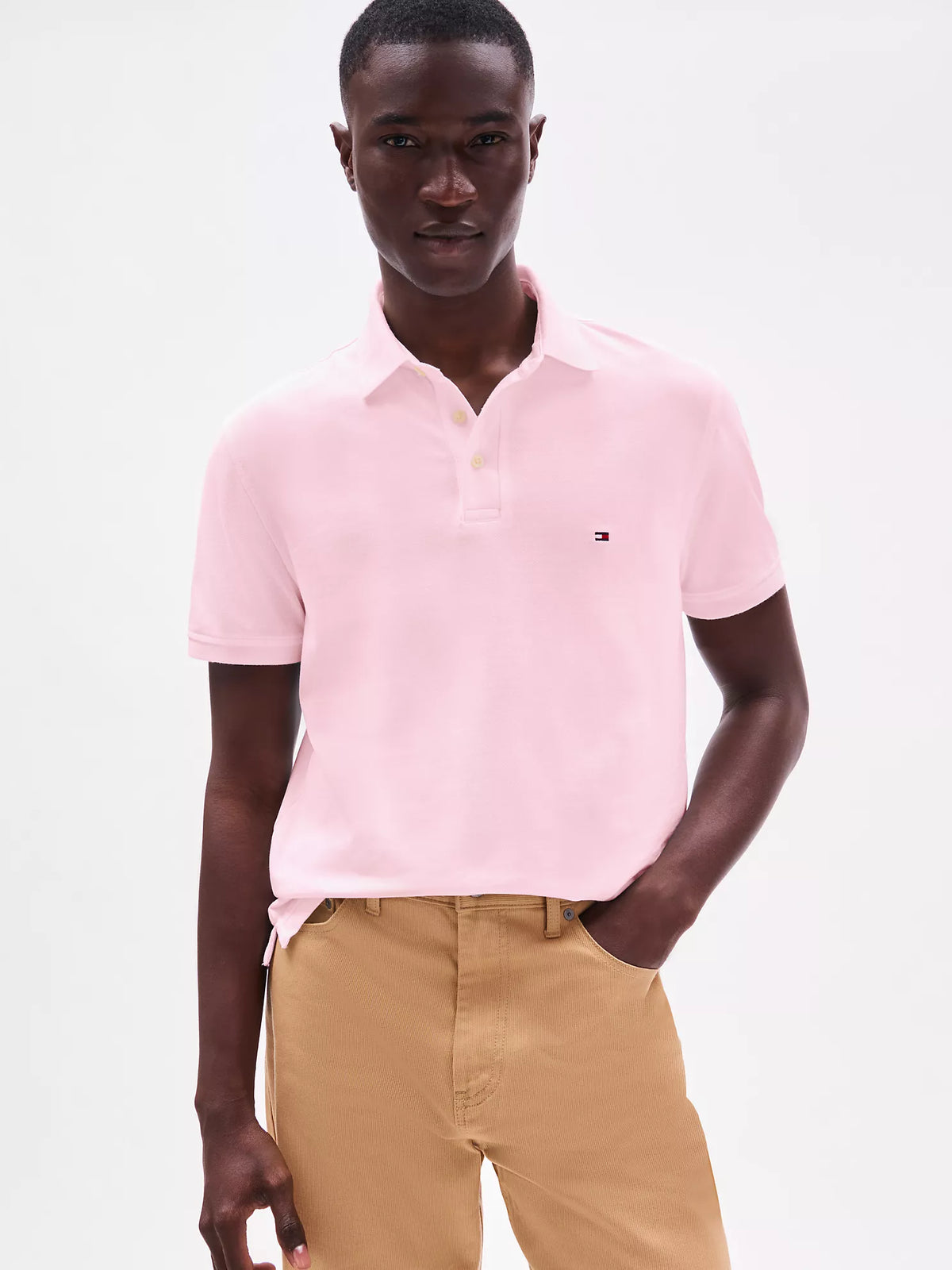 Polo de piqué elástico de corte ajustado