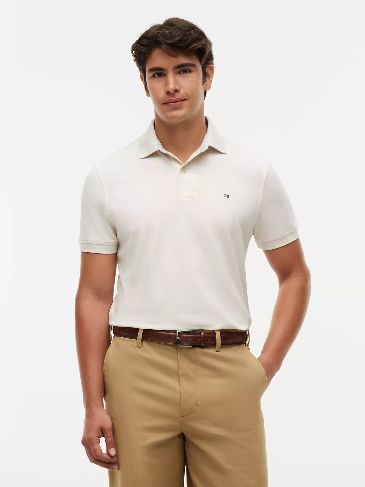 Polo de piqué elástico de corte ajustado