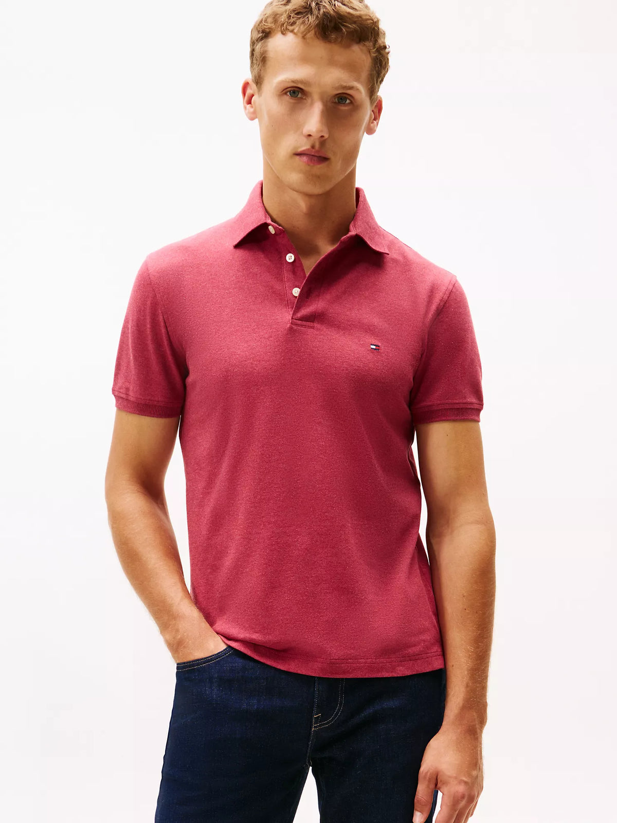 Polo de piqué elástico de corte ajustado