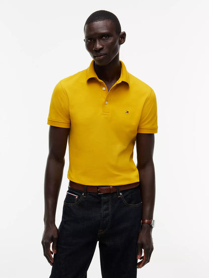 Polo de piqué elástico de corte ajustado