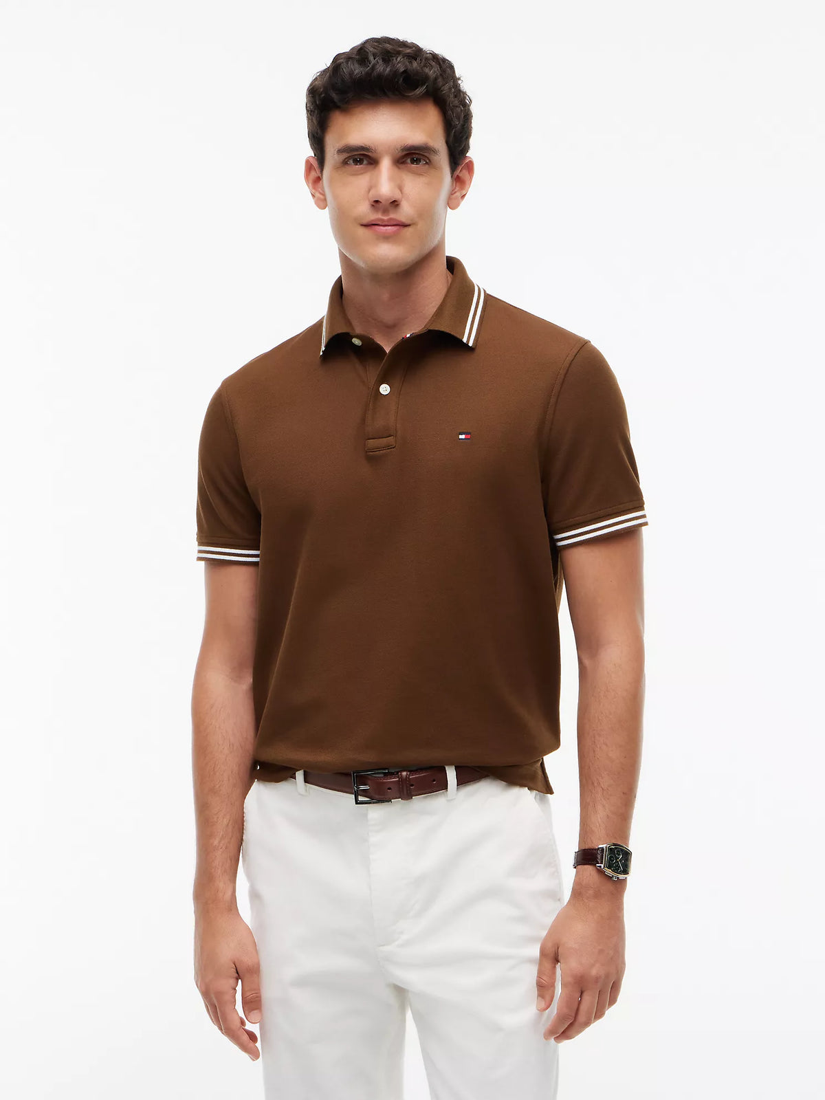 Polo de corte regular con ribete transpirable