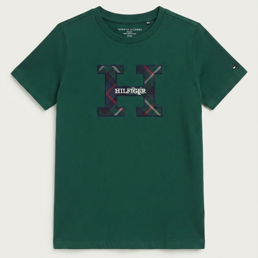 Camiseta Tommy Hilfiger H Bordada - Talla 12_14t
