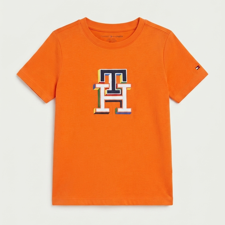 Camiseta Tommy Hilfiger TH bordada - Talla 6_7t y 12_14t