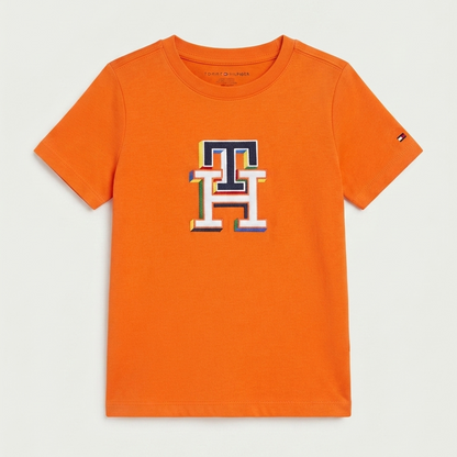 Camiseta Tommy Hilfiger TH bordada - Talla 6_7t y 12_14t