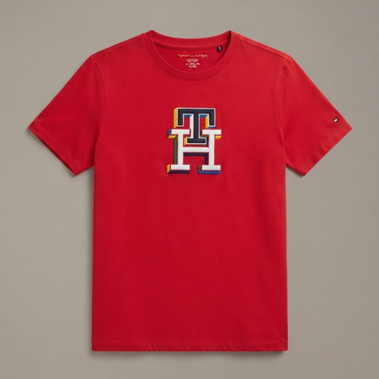 Camiseta Tommy Hilfiger bBordado TH  - Talla 16_18t