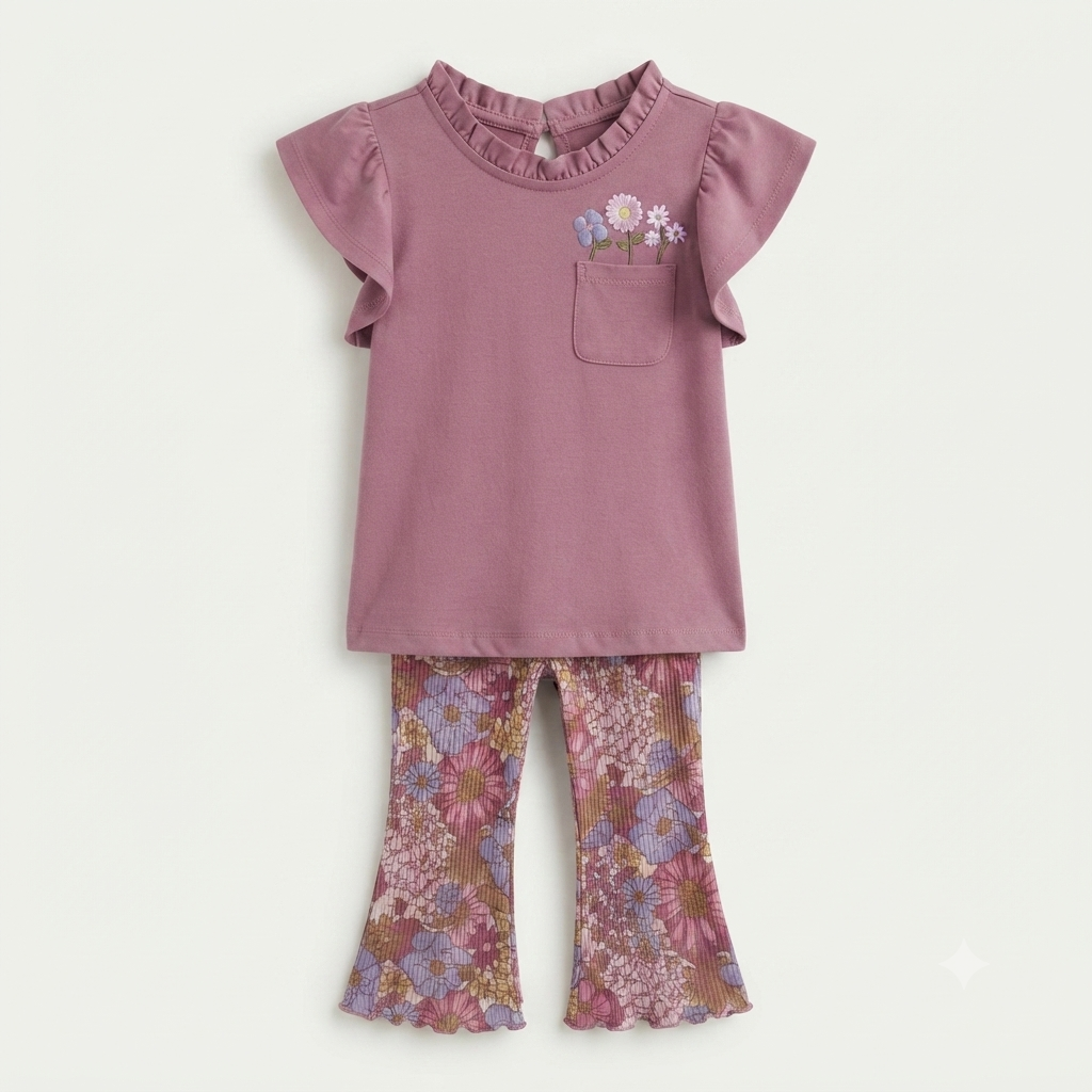 Conjunto Kids Leggins bota ancha - Talla 3t 4t 6t