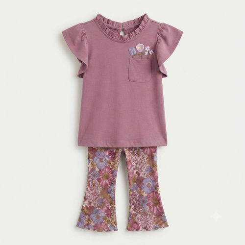 Conjunto Kids Leggins bota ancha - Talla 3t 4t 6t