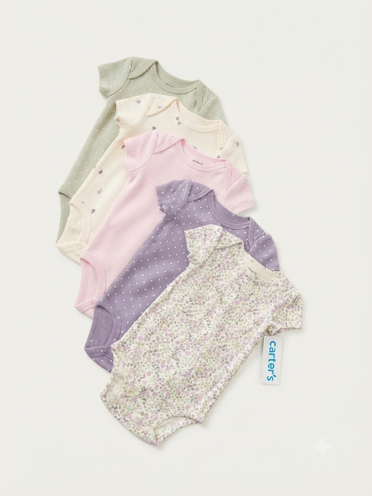 Set x5 mamelucos Carters - Talla 3M