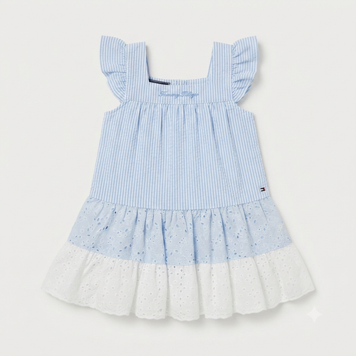Vestido Tommy rayas azul - Talla 24M