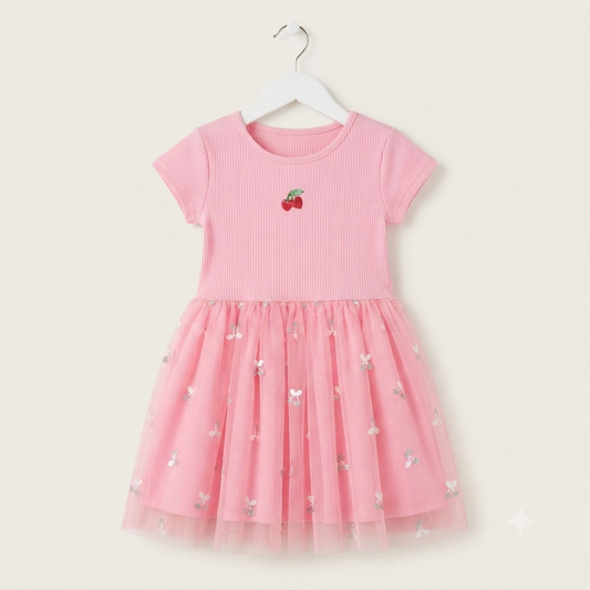 Vestido old navy tul rosado cereza - Talla 2t y 3t